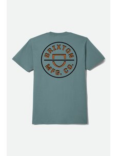 Brixton Crest II S/S Std | Ocean Breeze/ Black/Rust