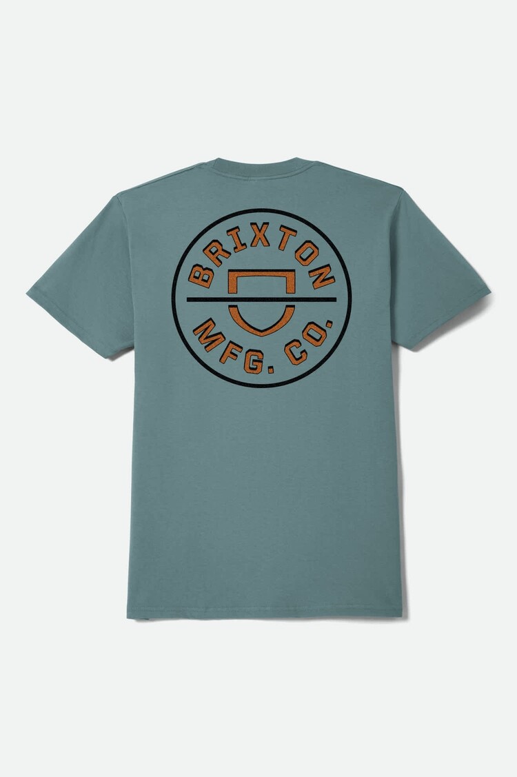 Brixton Crest II S/S Std | Ocean Breeze/ Black/Rust