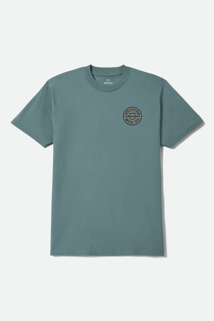 Brixton Crest II S/S Std | Ocean Breeze/ Black/Rust