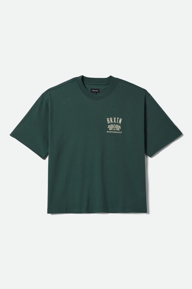 Brixton Brixton Primary S/S Cropped Tee | Primal Green