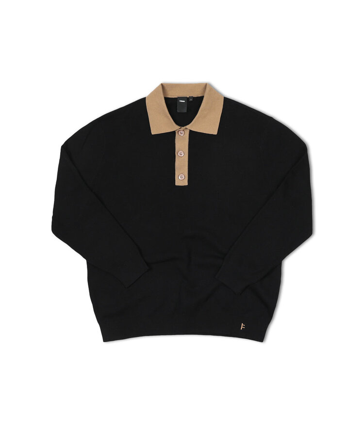 Former Former Expansion Knit Polo | Black/Bronze