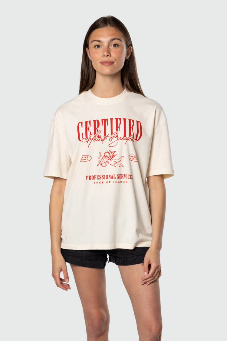 TEAMLTD TEAMLTD Oversized Tee | Certified Heart Breaker