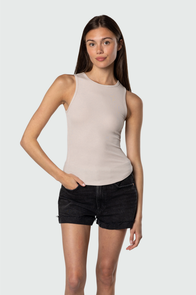 TEAMLTD TEAMLTD Sunday Scoop Tank | Beige