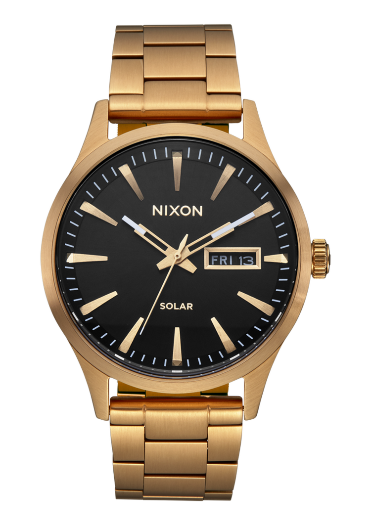 Nixon Sentry Solar  Stainless Steel | All Gold / Black