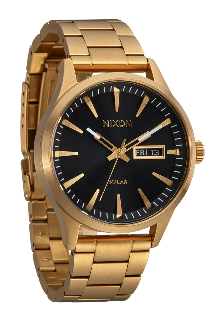 Nixon Sentry Solar  Stainless Steel | All Gold / Black