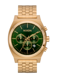 Nixon Nixon Time Teller Chrono | Gold / Green Sunray
