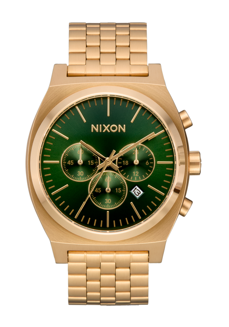 Nixon Nixon Time Teller Chrono | Gold / Green Sunray