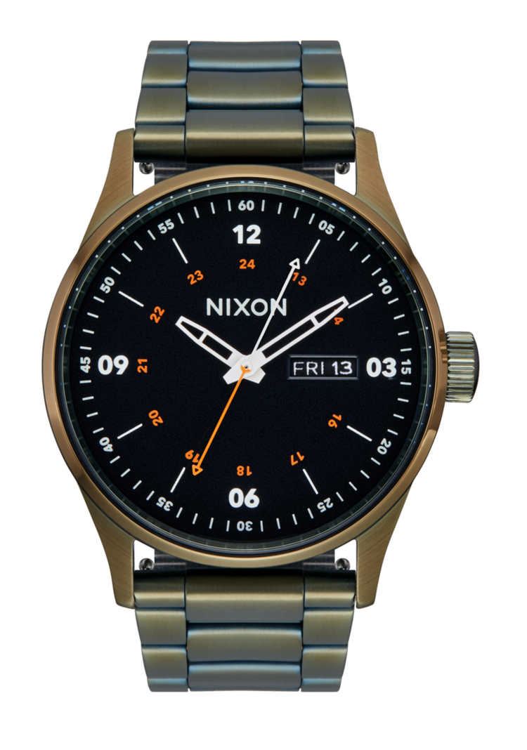Nixon Sentry Stainless Steel | Dark Olive / Black