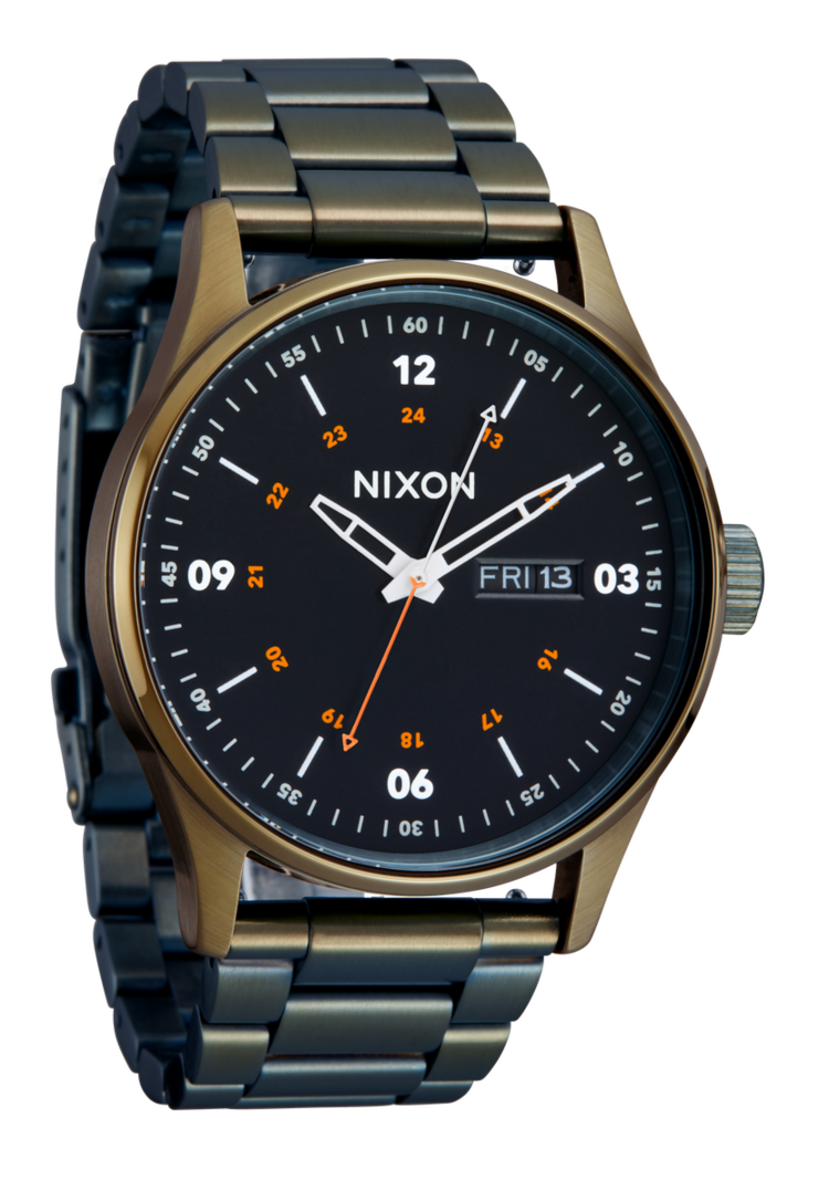 Nixon Sentry Stainless Steel | Dark Olive / Black