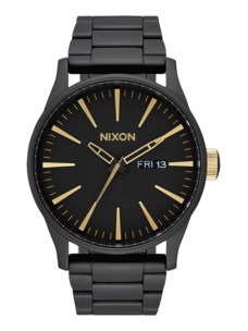 Nixon Nixon Sentry Stainless Steel | Matte Black / Gold