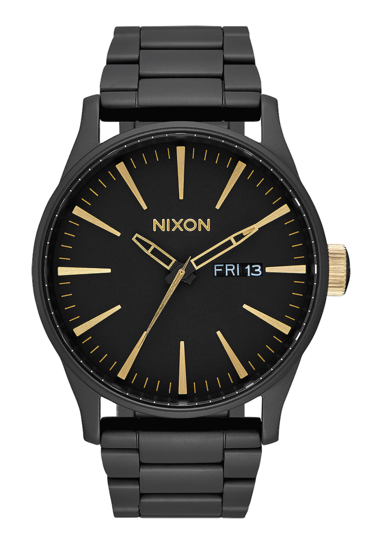 Nixon Nixon Sentry Stainless Steel | Matte Black / Gold