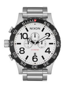 Nixon 51-30 Chrono | Silver / White Lume