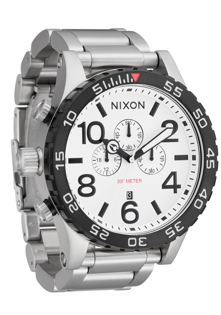 Nixon 51-30 Chrono | Silver / White Lume