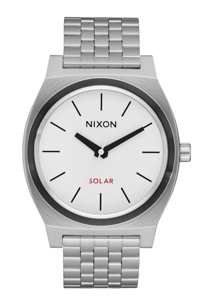 Nixon Time Teller Solar | Silver / White Lume