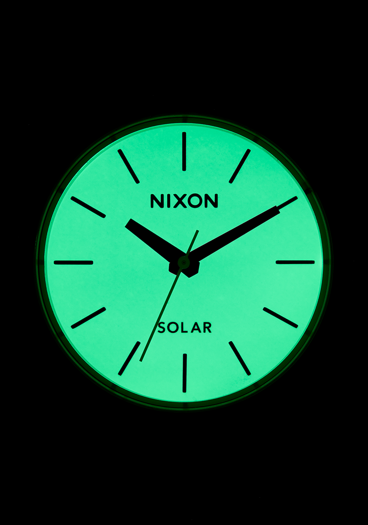 Nixon Time Teller Solar | Silver / White Lume