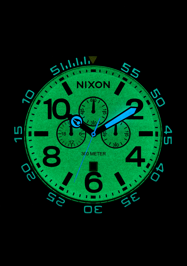 Nixon 51-30 Chrono | Silver / White Lume