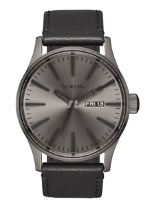 Nixon Nixon Sentry Leather | Gunmetal / Black