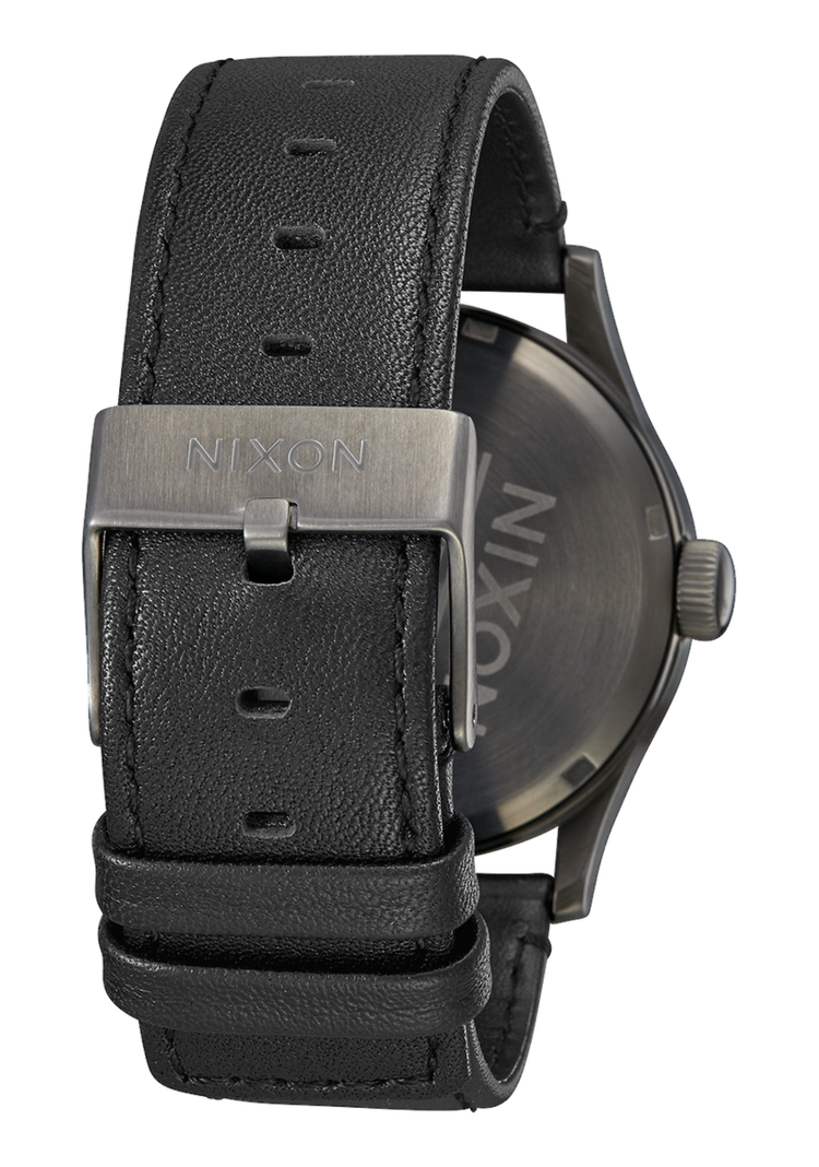 Nixon Nixon Sentry Leather | Gunmetal / Black