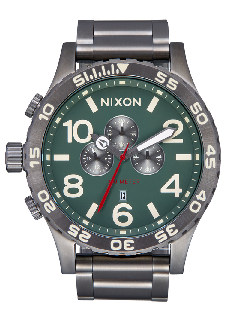Nixon 51-30 Chrono | Light Gunmetal / Dk Forest