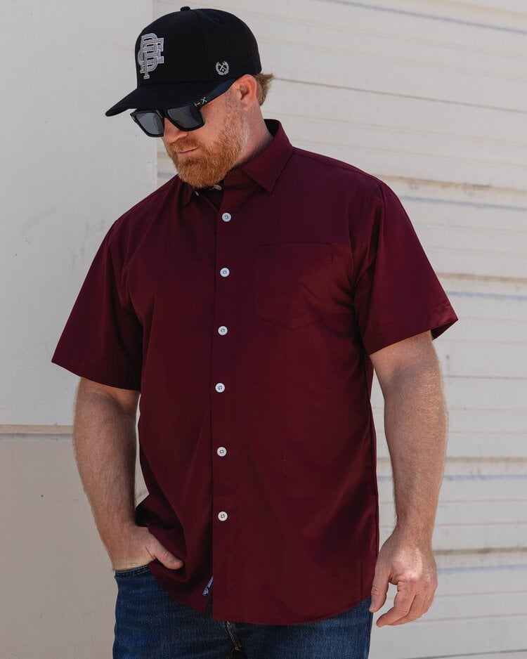 Dixxon Solid Bamboo 2.0 Short Sleeve | Maroon