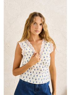 Rhythm RHYTHM PRIMROSE LACE TOP FLO