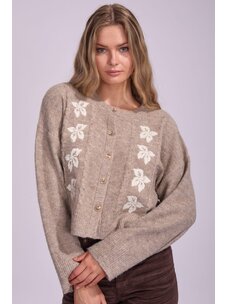 Rhythm RHYTHM BLANCA FLORAL CROP CARDIGAN NAT