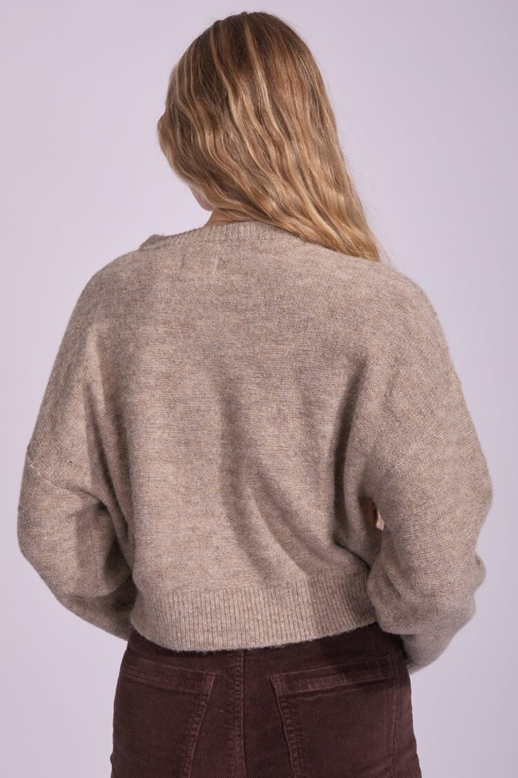 Rhythm RHYTHM BLANCA FLORAL CROP CARDIGAN NAT