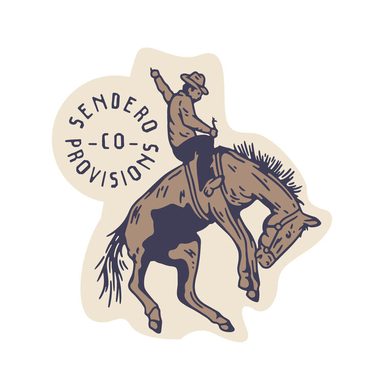Sendero Provisions Co. Never Was A Horse Sticker | White