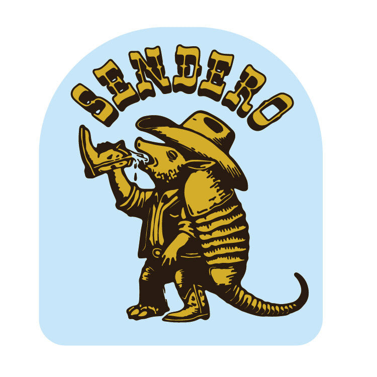 Sendero Provisions Co. Armadillo Sticker | Blue