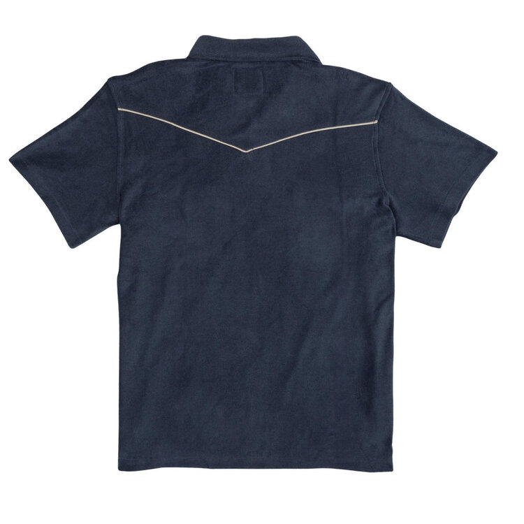 Sendero Provisions Co. Cantina Terry Polo Short Sleeve Shirt | Vintage Indigo
