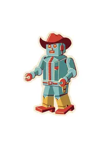 Sendero Provisions Co. Sendero Mechanical Cowboy Sticker | Blue