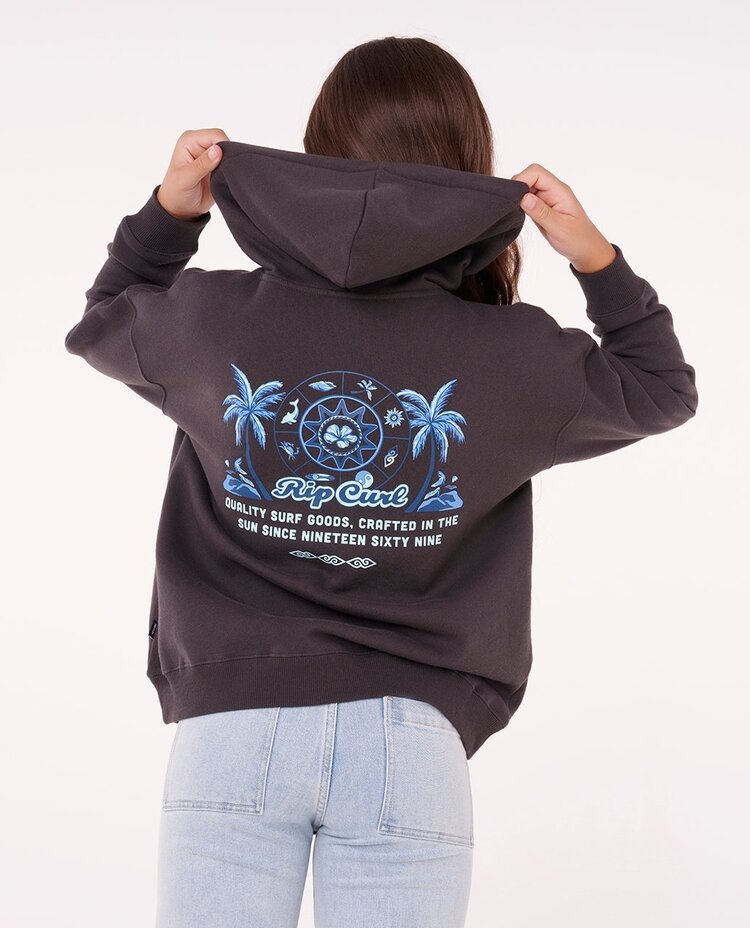 Rip Curl Paradise Club Hood - Girl | Washed Black