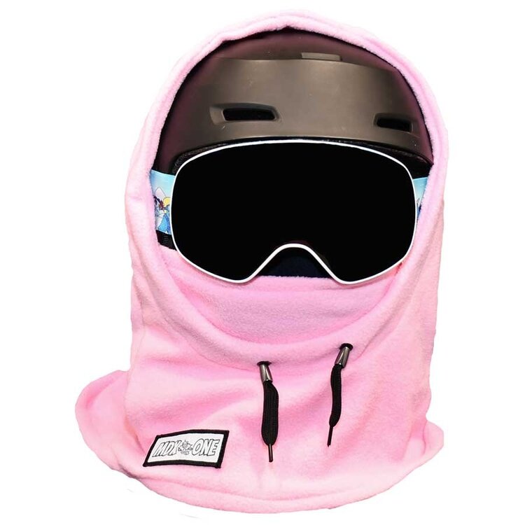 MDXONE Kids' Over The Helmet Balaclava Soft Plush | Beige / Pink