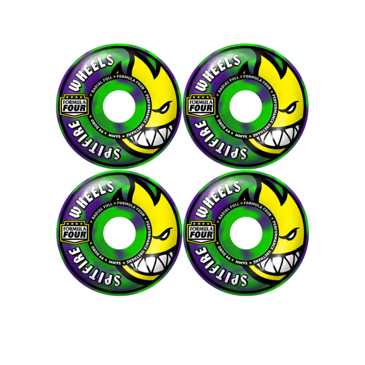 Spitfire Spitfire F4 99D Radial Full Neon Green/Purple | 56mm
