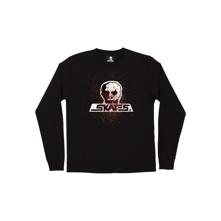 Skull Skates L/S T-Shirt Give Blood | Black
