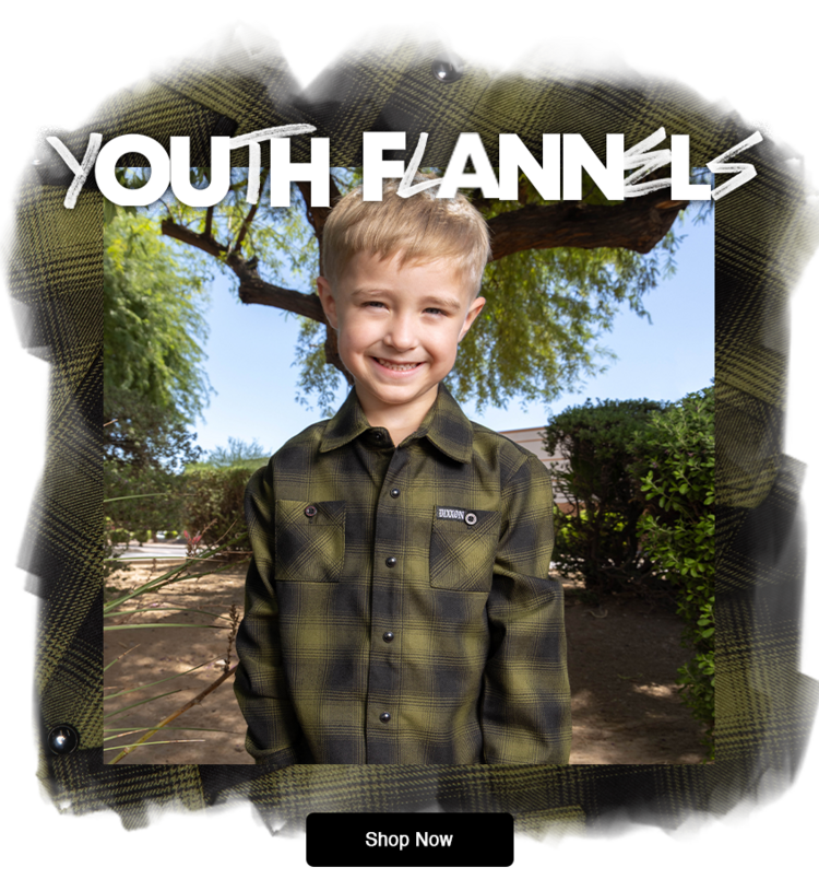 Dixxon Youth Sidewinder Flannel | Green / White