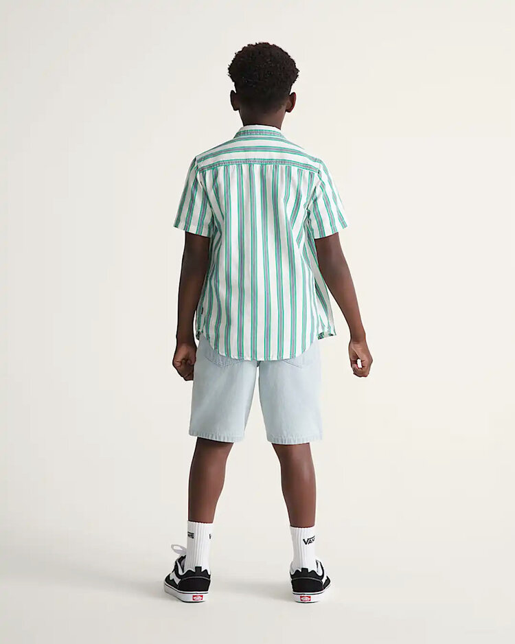 Vans Boys Check-5 Baggy Denim Short | Blue Ice