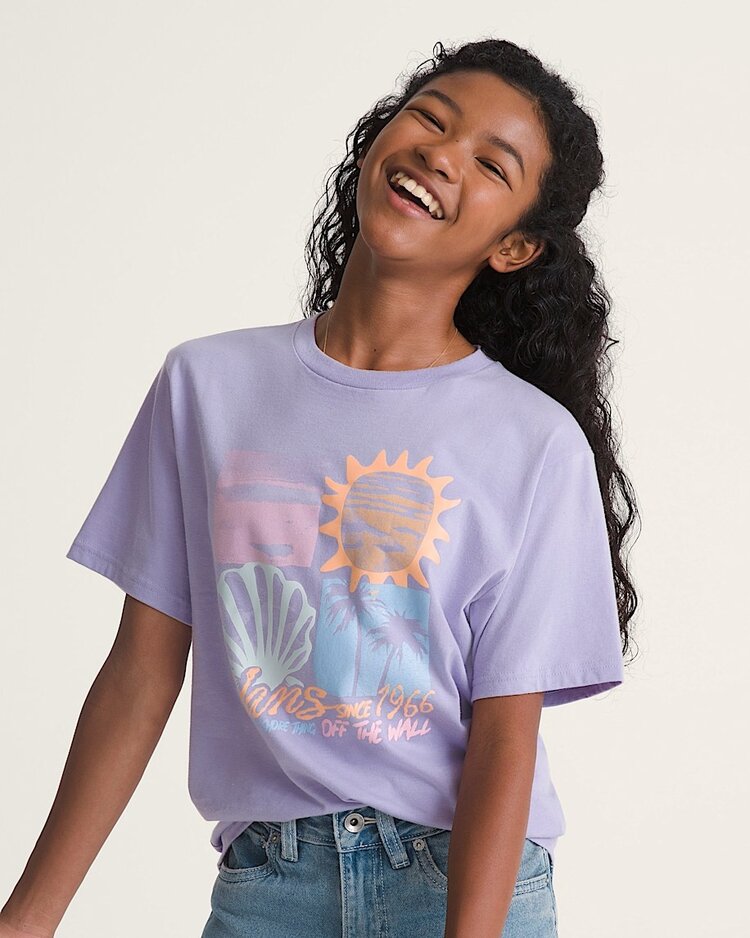 Vans Vans Girls Shore Thing Short Sleeve Tee | Soft Orchid