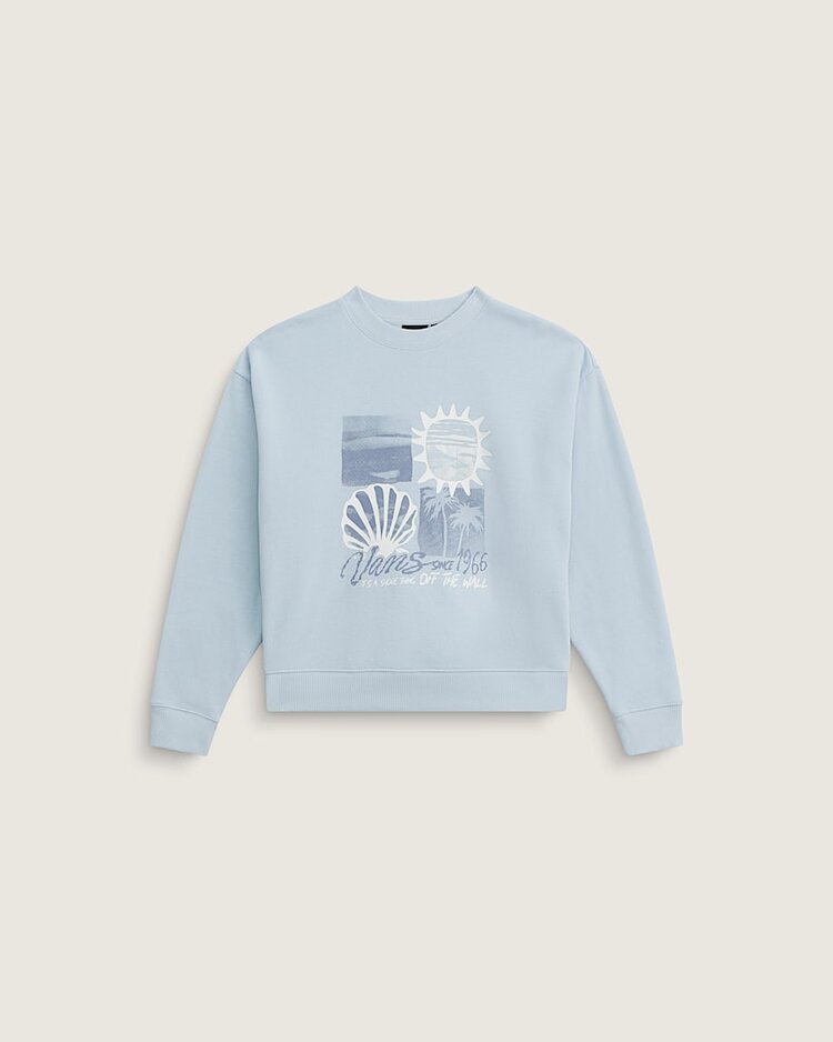 Vans Girl's Shore Thing Oversize Crew | Dawn Mist