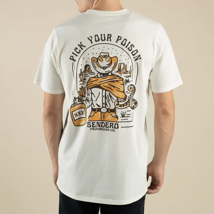 Sendero Provisions Co. Pick Your Poison T-Shirt | Vintage White