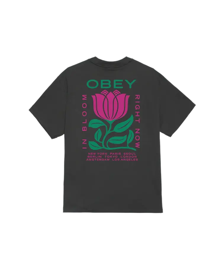 Obey Obey In Bloom Tee | Vintage Black