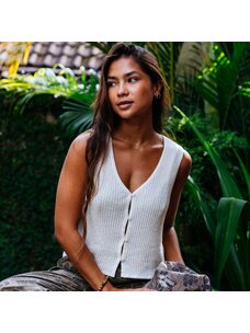 Rip Curl Catalina Island Knit Vest | Off White