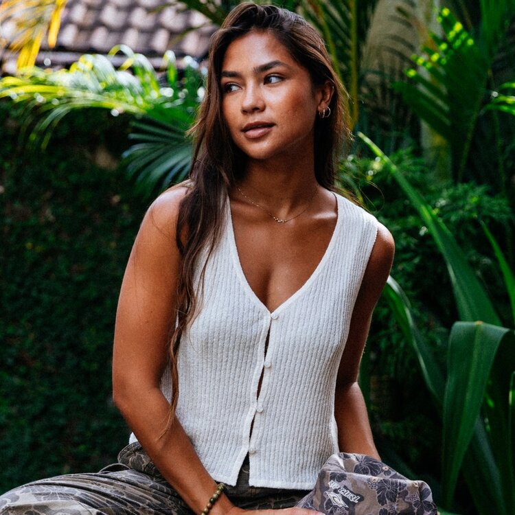 Rip Curl Catalina Island Knit Vest | Off White
