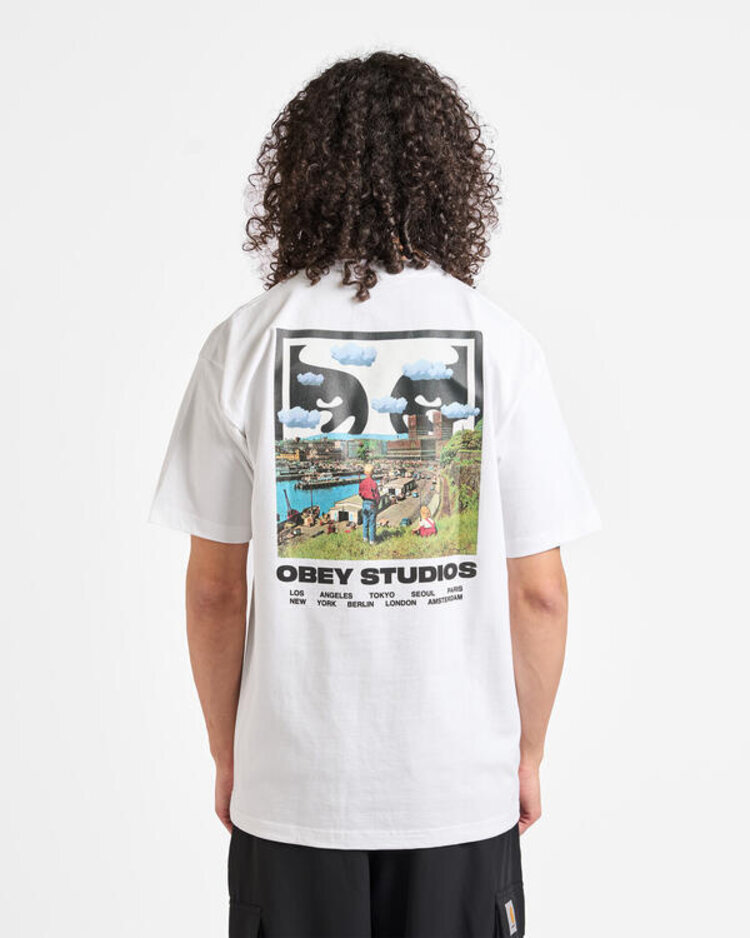 Obey Obey Sky Face Hw Box Tee | White