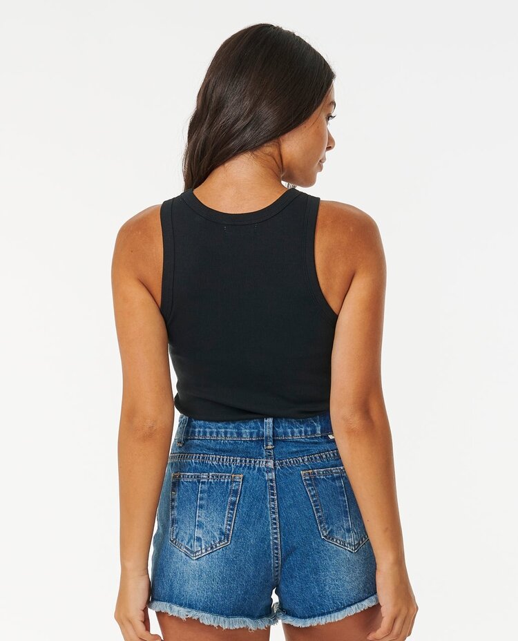 Rip Curl Classic Ribbed Tank | Black