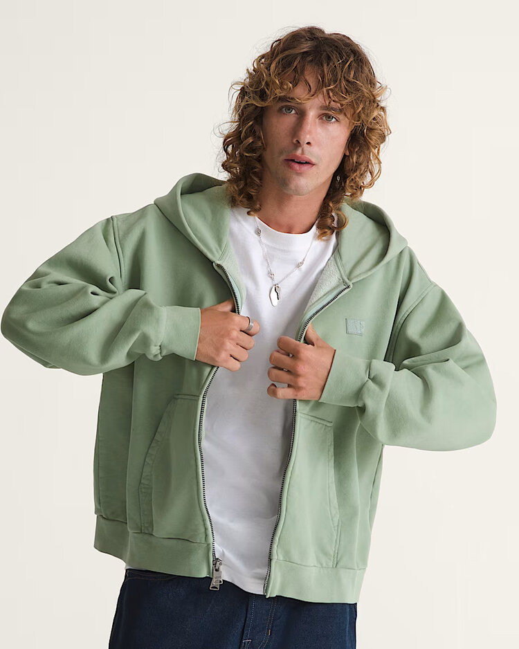 Vans Lx Full Zip Hoodie | Gray Olive