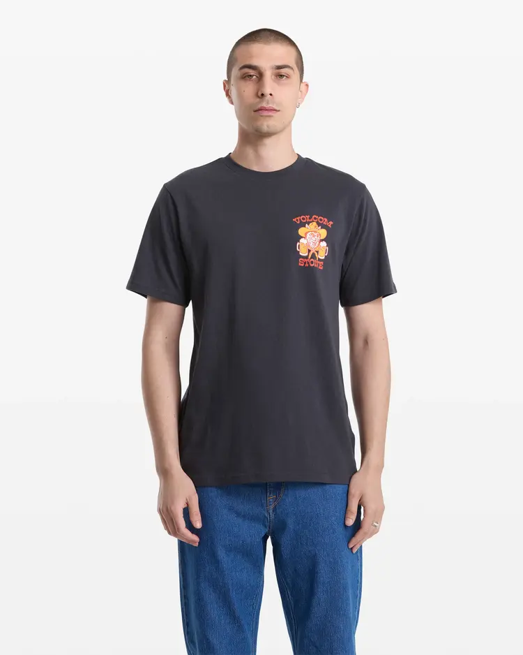 Volcom Catastrophy Short Sleeve Tee | Washed Black Heather