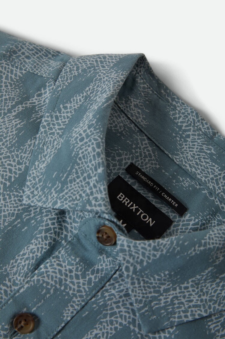 Brixton Charter Print Short Sleeve Woven | Trooper Crackle Paint