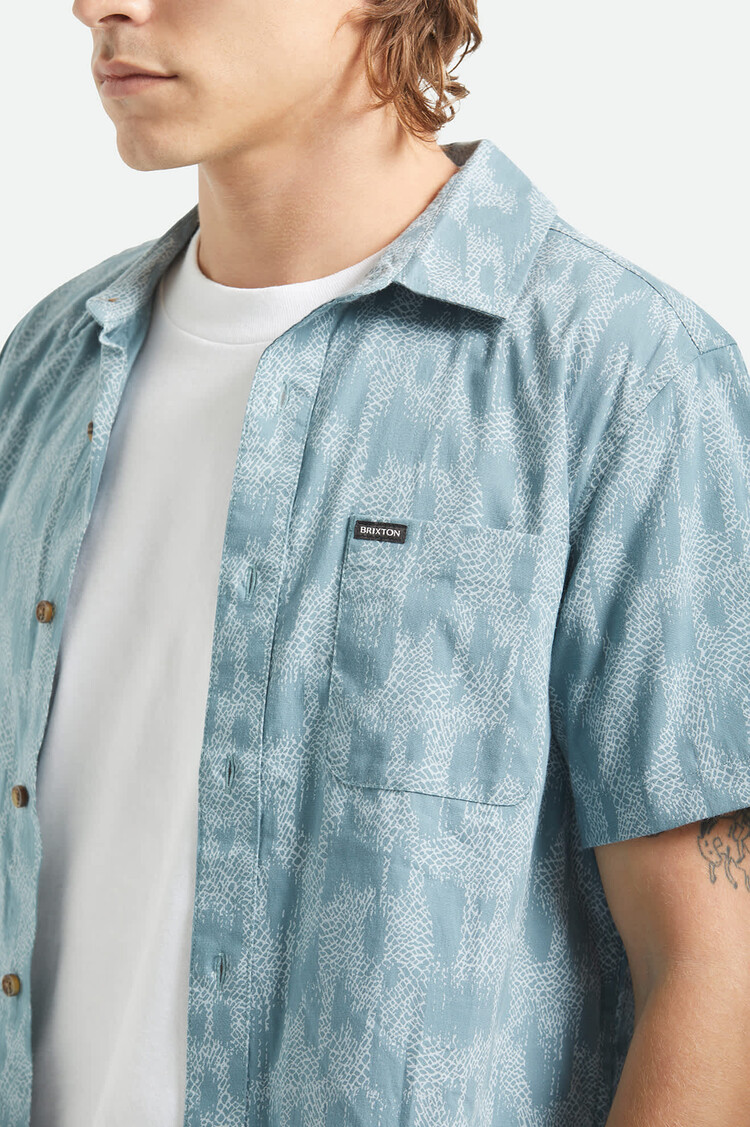 Brixton Charter Print Short Sleeve Woven | Trooper Crackle Paint