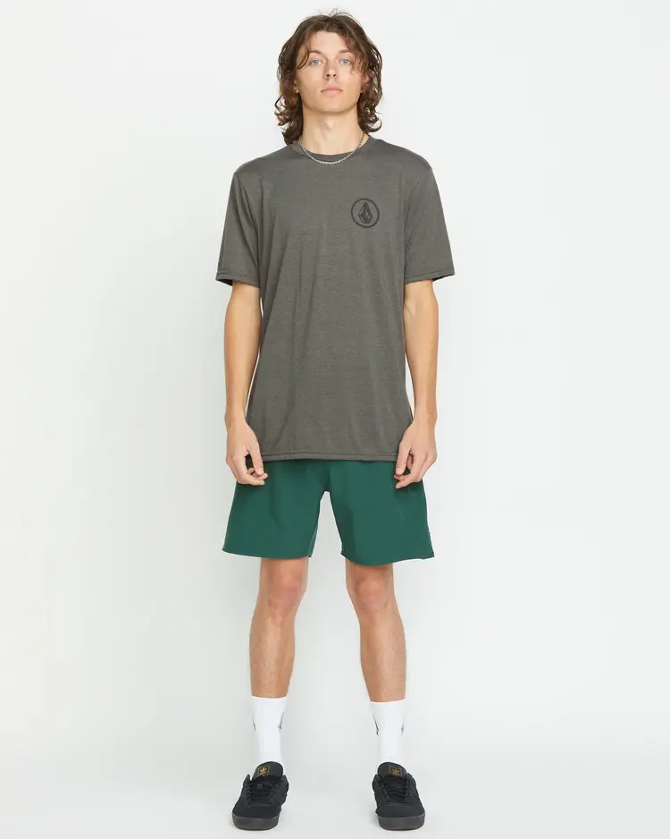 Volcom Stone Tech Short Sleeve Tee | Charcoal Heather